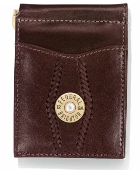 Brighton Macon County Brown Leather Money Clip