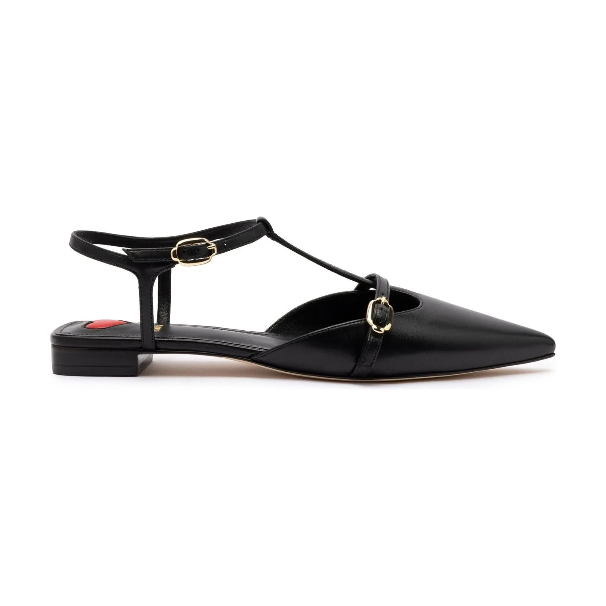 Grace Flat In Black Leather