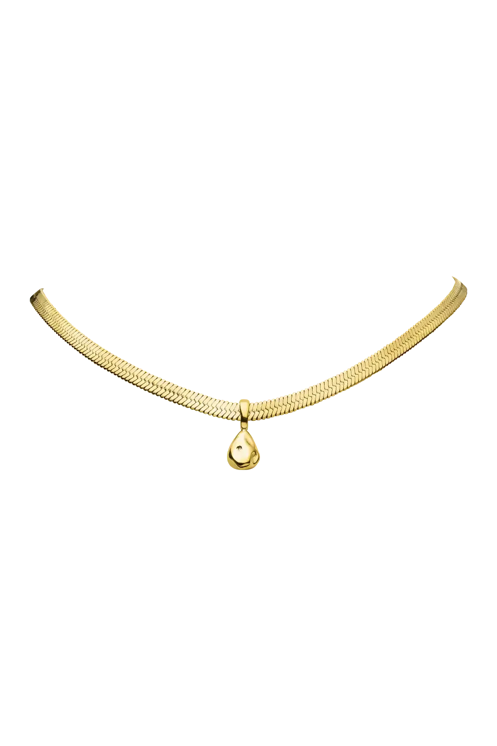 Molten Sleek Necklace 14K Gold Plated