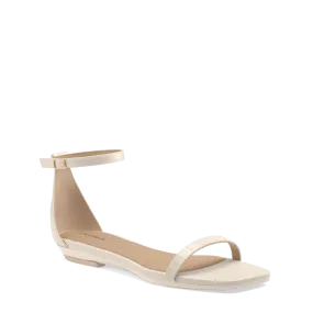 The Gigi - Ivory Crocodile Flat